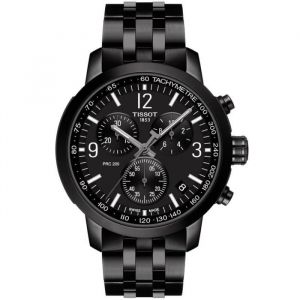 Montre Tissot PRC 200 Chronograph quartz T1144173305700 en acier inoxydable noir