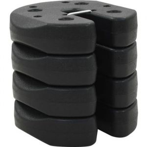 3901TOP CHOIX- Lot de 4 Poids pour belvédère Tonnelle de Jard Poids pour belvédère 4 pcs Noir 220 x 30 mm Béton Taille:220 x 30 mm
