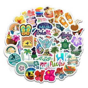 INN Autocollants 50 feuilles stickers scrapbooking vintage exquis album photo carnet d&eacute;co autocollants alphab&eacute;tiques style vacances