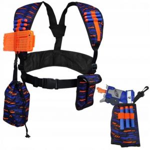 Kit Tactique - NERF - Holster - Harnais Universel - Étui pour 30 Flèches - Pochette Chargeur