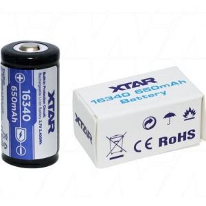1 PILE XTAR RECHARGEABLE 16340 CR123