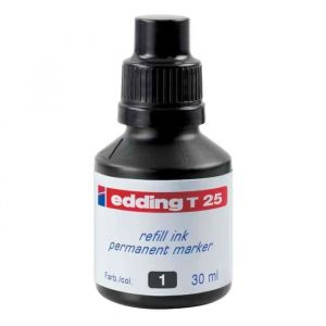 Encre de recharge - EDDING - T25 - Noir - 30 ml - Encre de chine permanente