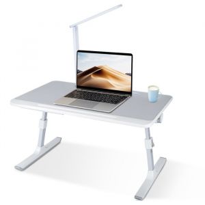 MIPAN. Support Pc Et Tablette - Table dordinateur portable - Pliable Plateau de lit - Hauteur r&eacute;glable(27 - 40cm) - Gris
