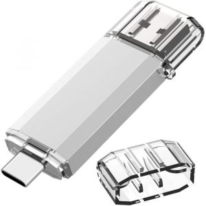 Cl&eacute; USB C 128Go DualClef USB 3.0 et Type C 128 Go OTG Flash Drive pour MacBook Google Chromebook PixelSmartphone Samsung Galax[831]