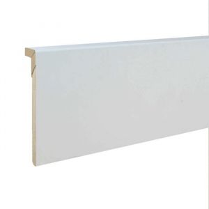 PROVISTON Surplinthe 22 x 130 x 2440 mm MDF Pr&eacute;peinte Plinthe carr&eacute; lot de 6