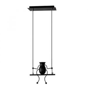 Suspension UNI Lustre Forme de Humanoïde Noir - WOTTES - Fer Forgé - E27 - 40W