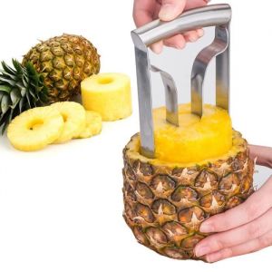Coupe Ananas Epluche Ananas Ananas Peeler en Acier Inoxydable Coupe Fruit pour les Anneaux de Fruits de Cuisine