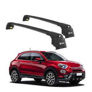 Barres de Toit TURTLE AIR-2 FIAT 500 X 2014 2015 2016 2017 2018 2019 2020 2021 2022 2023 2024 (SUV) Noir