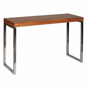 Console en bois de Sheesham - Grande console - Marron - Meuble de salon - 120 x 45 cm
