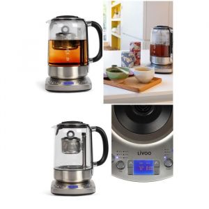 Bouilloire théière automatique en verre 17 L 2200 W avec départ différé