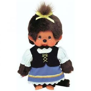 Peluche Marionnette - Kiki Monchhichi - 26cm - Noir - Age recommand&eacute;: 3 ans