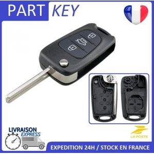 coque Cl&eacute; t&eacute;l&eacute;commande pour Kia Picanto Rio Ceed Venga Carens Soul 3 boutons