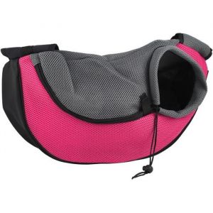 Tera&reg; Sac de transport bandouli&egrave;re 48x12x20cm pour petit et moyen chien/chat (Rose)