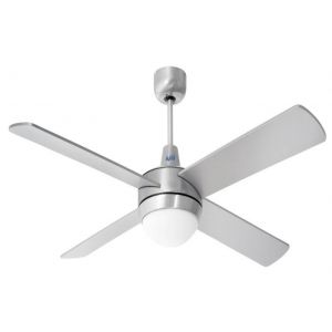 Ventilateur de plafond - AVANT - 135 cm - 70W - Argent - 4 pales avec lampe
