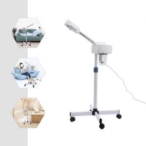 Vaporisateur Facial - Machine à Vapeur pour Visage - Appareil de Sauna Facial - Spa Facial Vapozone pour Salon Beauté Spa (Blanc)