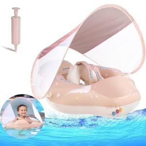 Bouée Bébé - Swimbobo - Gonflable avec parasol - PVC - 6-36 mois - Diamètre intérieur 16 cm