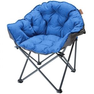 Chaise de Camping rembourrée - Skandika Moonchair Premium XL - Siège Fauteuil Pliant avec Dossier - Max. 150 kg - Sac de transport