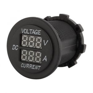 Ampèremètre voltmètre double LED de voiture ampèremètre voltmètre double LED DC 12-24V pour moto de batterie de voiture