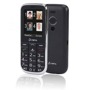 T&eacute;l&eacute;phone portable OLYMPIA Joy II - Double SIM - 61 cm (2.4) - Bluetooth - 600 mAh - Noir