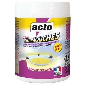 Boîte granulés anti-mouches - ACTO - 10 m² - 200g