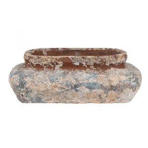 Cache-pot décoratif - CLAYRE & EEF - 27x15x9 cm - Beige - Terre cuite - Rectangulaire