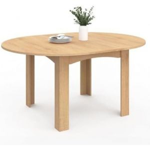 Table à Manger Extensible - Hêtre - Ronde - 4-8 Personnes - 110-150 cm - Moderne