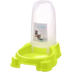 Distributeur Croquettes pour Chat/ChienCroquette Chaton Boite à Croquettes Chats/Chiens Accessoire (Vert)