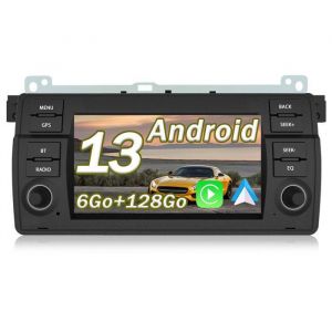 AWESAFE Autoradio 4G Android 13 6Go+128Go pour BMW E46 Rover 75 MG ZT Carplay Android Auto avec 7 Pouce Écran GPS Bluetooth