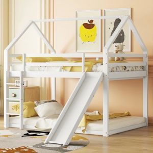Lit cabane Enfants 140x200cmlit superposé Enfant 140x200 antichutelit Mezzanine 2 places140x200 avec BarriereMezzanine escalier