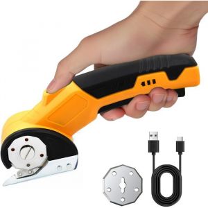 Ciseaux électriques rechargeables sans fil - Ciseaux cranteurs pour couture - Cutter électrique rotatif