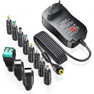 Chargeur Universel 48W AC vers DC 5V 6V 75V 9V 12V 15V 19V Adaptateur Universel avec 11 Embouts CC Comprend Une Prise USB 5V 1A