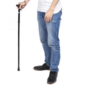 SURENHAP B&acirc;ton de marche B&acirc;ton descalade de marche t&eacute;lescopique antichoc de canne pliante ( lumi&egrave;re LED) manutention elingue