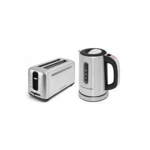 PACK RIVIERA AND BAR Bouilloire 1L 2000W Temp&eacute;rature R&eacute;glable + Grille-Pain Toaster 2 Fentes Inox D&eacute;
