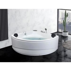 Baignoire balnéo dangle avec système de cascade AGLENA - 2 places - 350L - 150*150*60 cm