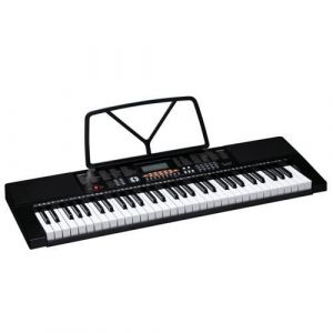 Piano Numérique Électrique avec Micro de 61 Touches Clavier avec Écran LCD 300 Rythmes & 300 Sons