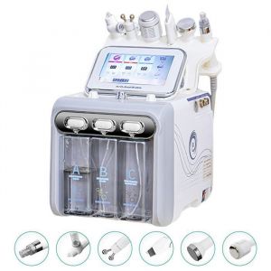 Oxyg&egrave;ne Hydrafacial Machine 6 en 1 Visage Peau Soins Profond Nettoyage Exfoliant Dermabrasion Petit Instrument de &agrave; Bulles