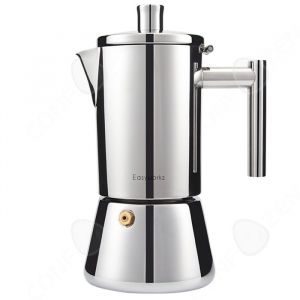 Cafetière italienne en acier inoxydable pour 10 tasses 500ml Pour induction à gaz et toutes les cuisinières Cafetière moka Argenté