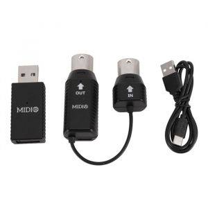 OMABETA adaptateur MIDI Bluetooth Adaptateur MIDI sans fil contr&ocirc;leur MIDI professionnel vers USB pour clavier de piano num&eacute;rique