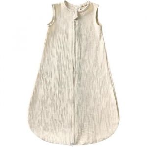 Gigoteuse B&eacute;b&eacute; Pyjama d&eacute;t&eacute; sans Manches 0-6 MoisMousseline de Coton Turbulette sans Manches Respirant Unisexe69cmBeige