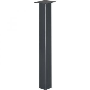 HOLZBRINK 90cm 1x Pied de Table Profil Carr&eacute; 80x80mm Support Table basse Salon Bureau Industriel GRIS  HLT-14A-J-90-7016