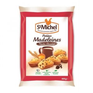 ST MICHEL - Madeleines Coquilles Pepites De Chocolat 400G - Lot De 4