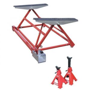 PONT ELEVATEUR - MINI PONT Mobile Basculant pour Levage Auto 1500 kg + 1 paire de chandelles 3T