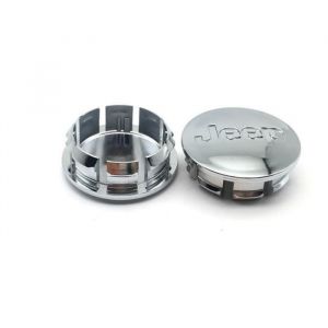 Lot de 4 centre de roue cache moyeu Remplacement pour  jeep 64mm Argent