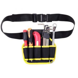 Sacoche &agrave; Outils Professionnelle Ceinture &agrave; Outil d&eacute;lectricien Porte-Outil Sac de Ceinture Pochette D&eacute;lectricien (Jaune)