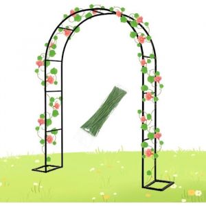 Arche De Jardin en Métal 120cm 140Cm 180Cm 240Cm 300Cm 350Cm Larg Arche De Mariage Arceau À Rosiers Plante Grimpantes Support D4