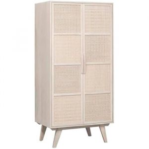 Buffet haut - HOME ESPRIT - Multicolore - Bois de manguier - 87 x 55 x 178 cm - Design élégant