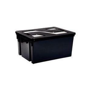 Bac de rangement - Noname - 50 litres - Noir - Plastique - 560x410x295 mm