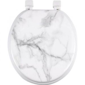 Abattant WC - PARIS PRIX - Effet Marbre - 395 x 37 cm - MDF & Plastique - Universel