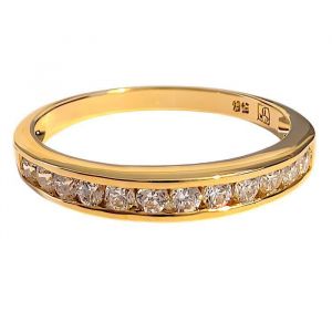 Bague Plaqué Or 18 carats et Zirconium