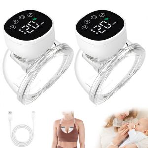 Tire Lait Electrique Main LibreTire-Laits 2 Pi&egrave;cesTire Lait ElectriqueFaible Bruit Rechargeable Sans Fil 3 Modes 9 &eacute;tapes